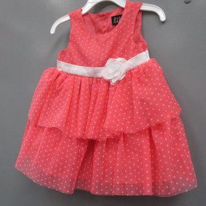 BNWT Girls' Dress Size 18M Red with White Dots with Lining Girls' Dress Gown